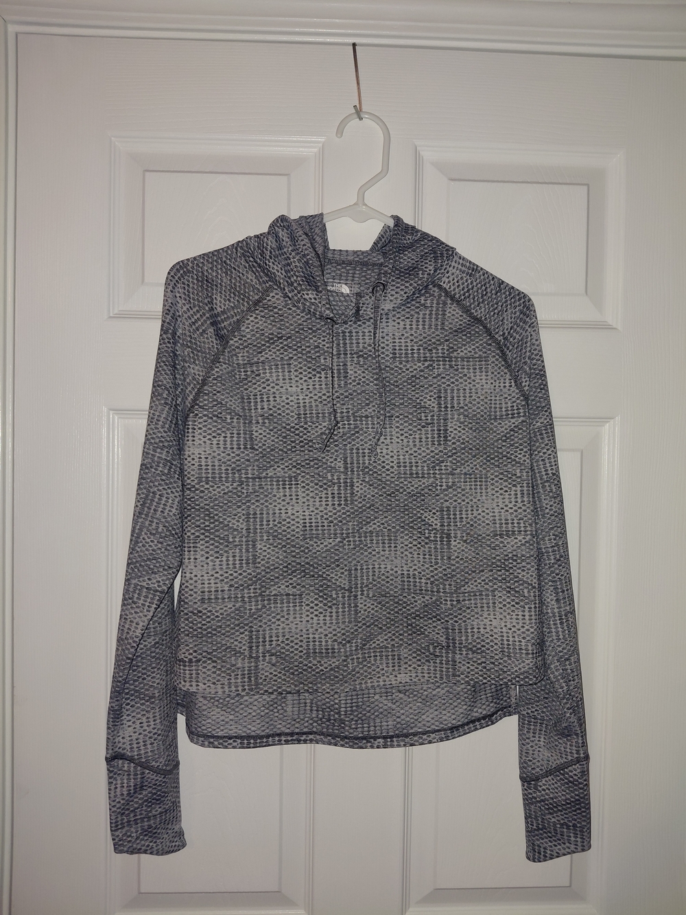 The North Face Gray Patterned Hooded Pullover